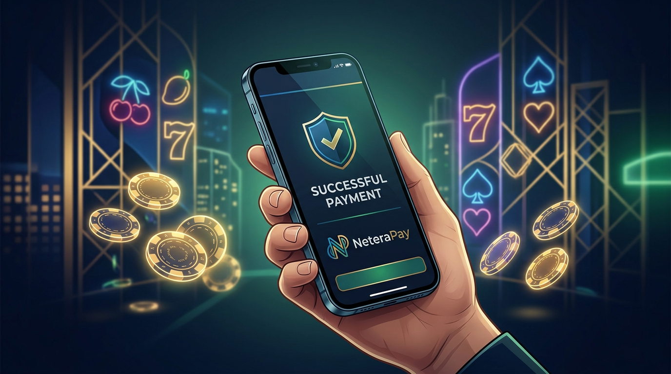NeteraPay casino platební brána na chytrém telefonu