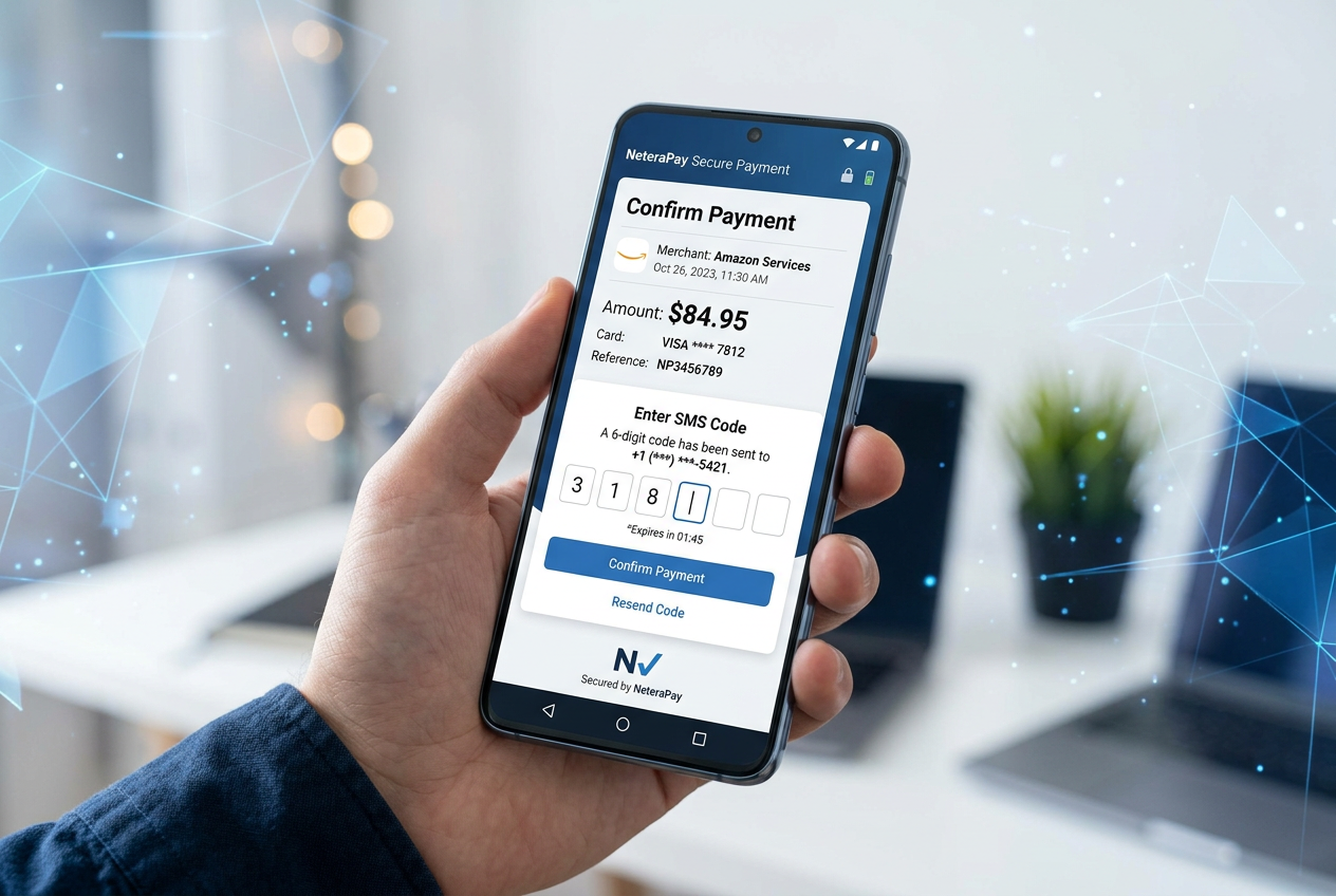 NeteraPay mobilní aplikace s rozhraním pro bezpečnou platbu